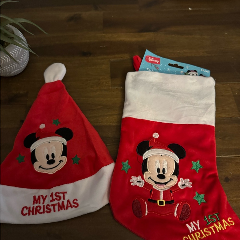 Disney Red and White Mickey Mouse Christmas Set